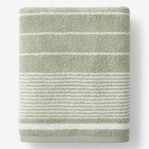 Plush Spa Stripe Bath Sheet - Light Willow