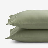 Classic Ultra-Cozy Cotton Velvet Flannel Pillowcase Set - Willow Green, Standard