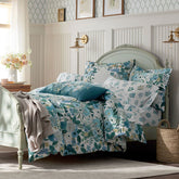 Garden Party Classic Cool Cotton Percale Comforter - Teal, Full/Queen