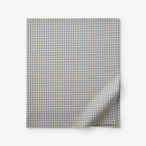 Classic Stripes and Plaids Cool Yarn-Dyed Cotton Percale Flat Bed Sheet - Mini Check Multi, Queen