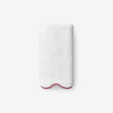 Scalloped Edge Hand Towel - Pink