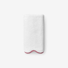 Scalloped Edge Hand Towel - Pink