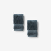 Cotton & TENCEL™ Lyocell Washcloths, Set of 2 - Sea Blue