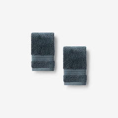 Cotton & TENCEL™ Lyocell Washcloths, Set of 2 - Sea Blue