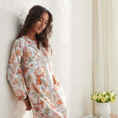 Printed Voile Women's Caftan - Wild Bloom, S
