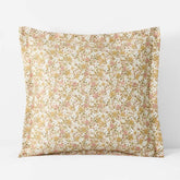 Joyful Floral Classic Smooth Sateen Sham - Gold, Euro