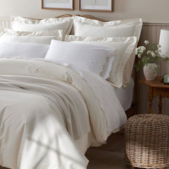 Classic Smooth Sateen Solid Bed Sheet Set - Ivory, Twin