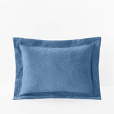 Putnam Cotton Matelassé Pillow Cover - Denim