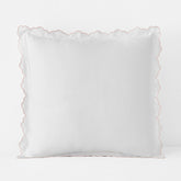 Embroidered Scallop Classic Smooth Sateen Solid Sham - Blush, Euro