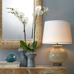 Cornflower Blue Glass Table Lamp - OS