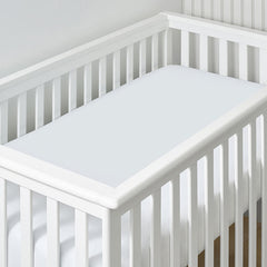 Classic Cool Organic Cotton Percale Solid Fitted Crib Sheet - White