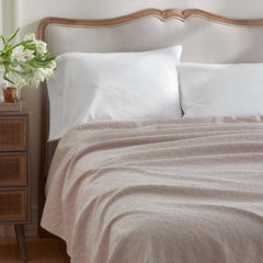Delicate Floral Blanket - Beige, King/Cal. King