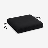 Replacement Boxed Edge Chair Cushion - Black, 18 in. x 18 in.