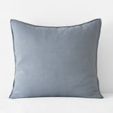 Premium Breathable Washed Linen Solid Sham - Dusty Blue, Euro