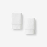 Plush Spa Solid Washcloths, Set of 2 - White