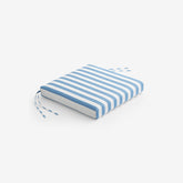 Replacement Knife Edge Chair Cushion - Narrow Stripe Air Blue, 16 in. x 15 in.