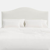 Saddle Textured Linen Headboard - White, King