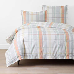 Alder Plaid Classic Cool Cotton Percale Duvet Cover - Multi, Twin/Twin XL