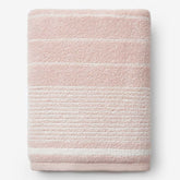 Plush Spa Stripe Bath Sheet - Light Rose Quartz