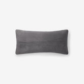 Decorative Lumbar Pillow Cover - Graphite, 14 in. x 30 in.