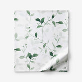 Botanic Meadow Premium Smooth Wrinkle-Free Sateen Flat Bed Sheet - Evergreen, Queen