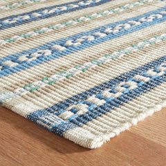 Long Slade Handwoven Cotton Rug - Indigo, 3' x 5'