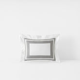 Double Border Premium Smooth Supima® Cotton Wrinkle-Free Sateen Sham - Silver, Boudoir