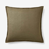 Linen Decorative Square Pillow Cover - Olive Green, 20 in. x 20 in.