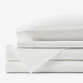 Classic Ultra-Cozy Cotton Velvet Flannel Bed Sheet Set - White, Twin XL