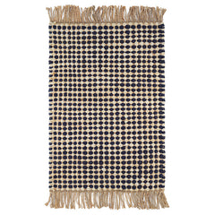 Kuba Handwoven Jute Rug - Black, 2' x 3'