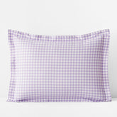 Gingham Classic Cool Organic Cotton Percale Sham - Lilac, Standard