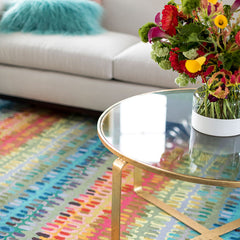 Paint Chip Hand Hooked Wool Rug - Multi, 4' x 6'