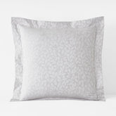 Jacquard Leaf Yarn-Dyed Premium Smooth Supima® Cotton Wrinkle-Free Sateen Sham - Light Gray, Euro