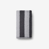 Reversible Stripe Turkish Cotton Hand Towel - Dark Pewter