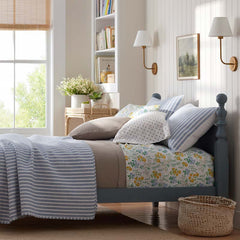 Isadora Classic Cool Cotton Percale Bed Sheet Set - Floral, Twin
