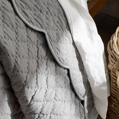 Scallop Quilted Sham - Gray, Standard
