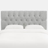 Park Tufted Textured Linen Headboard - Pumice, Queen
