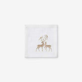 Metallic Cocktail Napkins, Set of 4 - Reindeer