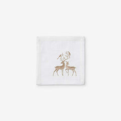 Metallic Cocktail Napkins, Set of 4 - Reindeer