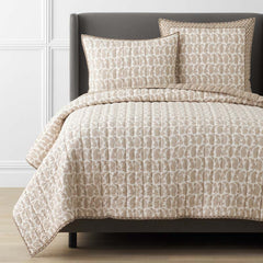 Jiya Reversible Quilt - Taupe, King/Cal. King