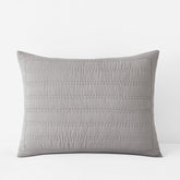 Premium Breathable Washed Linen Solid Quilted Sham - Gray, Standard