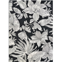 Flora Flat Woven Outdoor Rug - Black, 8' 1" x 11' 2"