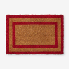 Border Coir Doormat - Red, 24 in. x 36 in.
