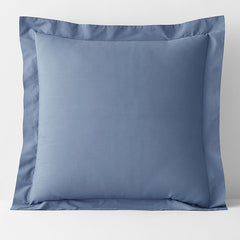 Classic Cool Cotton Percale Sham - Slate Blue, Euro