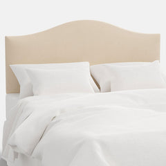Saddle Velvet Headboard - Pearl, Full