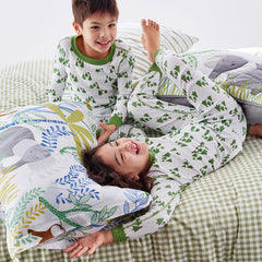 Jungle Quilt - White Multi, Full/Queen