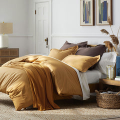 Classic Cool Cotton Percale Pillowcase Set - Amber, King