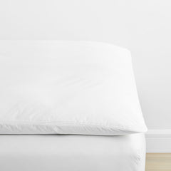 Classic Cool Cotton Percale Mattress Topper Cover - White, King