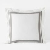 Double Border Premium Smooth Supima® Cotton Wrinkle-Free Sateen Sham - Silver, Euro