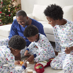Family Printed Peruvian Cotton Men's Pajama Set - Tree Ride, XXL